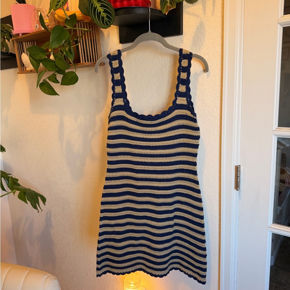 J. Crew- Scallop Trimmed Sweater Dress, M